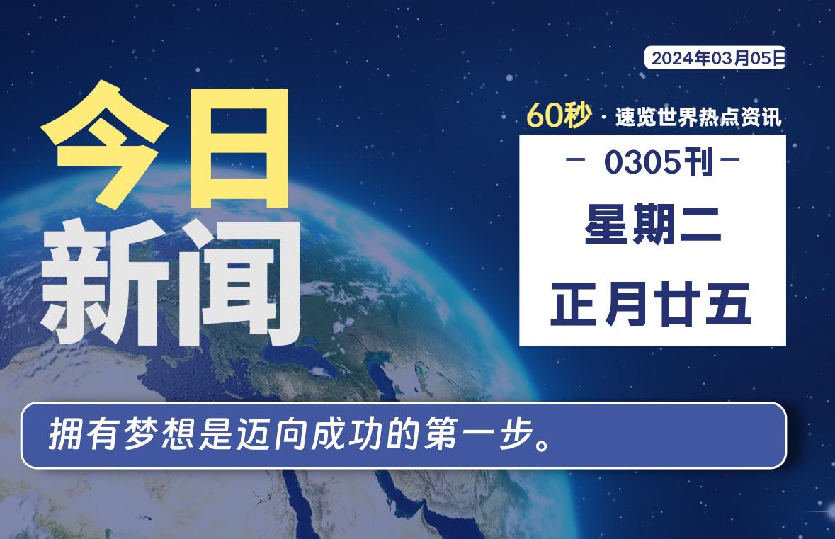 03月05日，星期二，青争社每天带你1分钟了解全世界！-青争开放社区